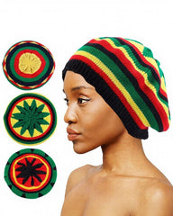 Women's Rasta Reggae Berets, Knitted Halloween Caps, Casual Outdoor Beanie Hats