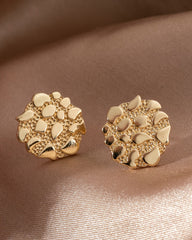 Women's Irregular Geometric Gold Nugget Earrings