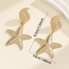 Holiday-inspired Starfish and Conch Earrings