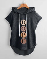 Dope High Low Hem Drawstring Hooded Tee