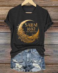 Salem 1692 They Missed One Round Neck Halloween T-Shirt
