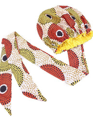 Satin-Lined African Print Headscarf Hat