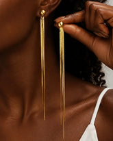Simple Daily Long Tassel Earrings, Elegant Romantic Korean Retro Fashion Earrings