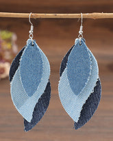 Denim-style Leaf Retro Earrings
