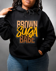 Women's Brown Suga Babe Cotton Long Sleeve Hoodie