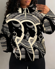 Ethnic African Pattern Long-sleeved Hoodies