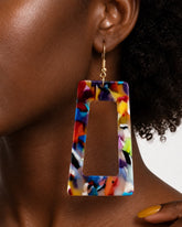 Cute Colorful Geometric Square Shaped Earrings