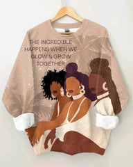 Three Brown Sisters Women Long Sleeve Sweatshirt