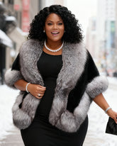 Faux Fox Fur Shawl Bride Dress Shawl Fur Coat Warm Rabbit Fur Shawl