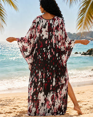 Contrasting Geometric Graffiti Cover-Up Dress