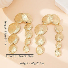 Geometric Oval Earrings