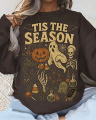 Retro Halloween Cotton Long Sleeve Sweatshirt