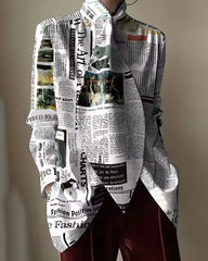 Inspired Designer Oversize Tops Shirt Blouse