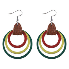 African Ring Hollow Earrings