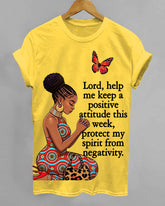 100% Cotton Lord,help Me Keep A Positive Attitude Crew Neck Short Sleeve Tshirt