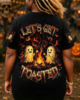Let's Get Toasted Boos Halloween All Over Print T-Shirt