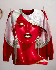 Beautiful Black Girl Crewneck Long Sleeve Sweatshirt