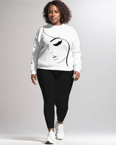 Artistic Face Print Sweatshirt Two Pieces Set