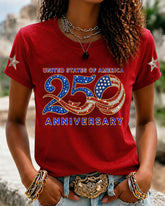 100% Cotton USA 250 Sublimation Crew Neck Short Sleeve Tshirt