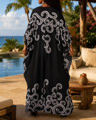 Loose-fitting vacation robe dress
