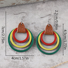 African Ring Hollow Earrings