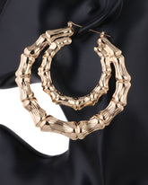 Vintage Double Round Bamboo Earrings