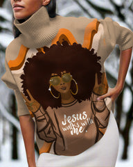 Jesus Walks with Me Long Sleeve Top