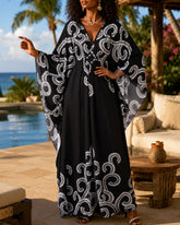 Loose-fitting vacation robe dress
