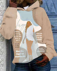 Virgo Girly Season Print Unisex Long-sleeved Hoodie