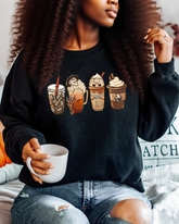 Halloween Horror Coffee Cotton Long Sleeve Sweatshirt