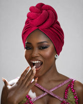 Solid Color 3D Braided Knotted Turban Hat