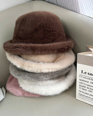 Faux Mink Fur Thickened Cold-proof Bucket Hat