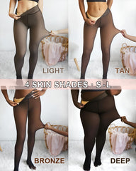 Wmnblack Warm Fleece Tights Slim Fit Tummy Control For Every Skin Tone