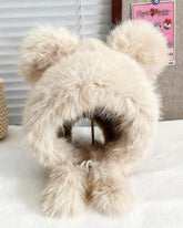 Thick Warm Winter Bear Plush Ear Flap Hat