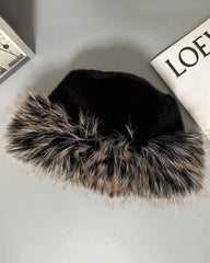 Fur Bucket Hat Warm Headwear,Cute & Versatile, Thicker Design