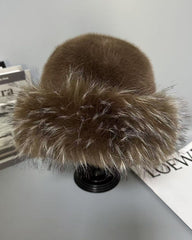 Fur Bucket Hat Warm Headwear,Cute & Versatile, Thicker Design