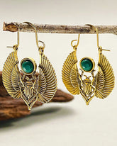 Vintage Egyptian-inspired Sacred Wing Earrings