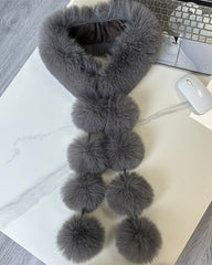 Magnetic Suction Imitation Fox All-match Scarf Light Luxury Shawl Plush Scarf