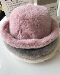 Faux Mink Fur Thickened Cold-proof Bucket Hat
