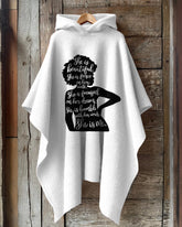Strong Woman Hooded Warm Shawl Cape
