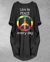 Live In Peace Everyday Pockets Midi Dress