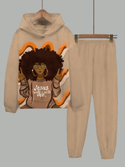 Jesus Walks with Me Long Sleeve Hoodie Two Pieces Set