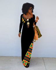 Crew Neck Long Sleeve Dress