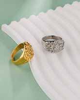 Women's Popular Gold Nugget Rings