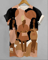 Fashionable Brown Girls Unisex Short Sleeve Tshirt