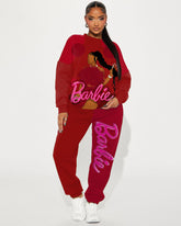 Beautiful Braids Brown Barbie Long Sleeve Sweatshirt Two Pieces Set