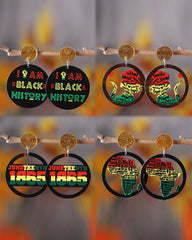 African Style Map Avatar Earrings