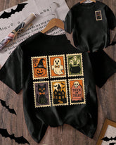 Trick Or Treat Halloween Cotton Crew Neck Short Sleeve T-shirt
