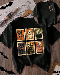 Trick Or Treat Halloween Cotton Crew Neck Short Sleeve T-shirt