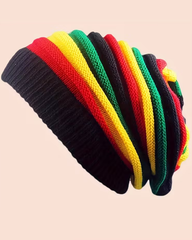 Reggae & Afro-Inspired Wool Knit Beanie